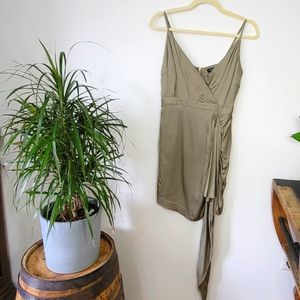 Marciano Thalia Asymmetric Olive Dress, 4, NWT